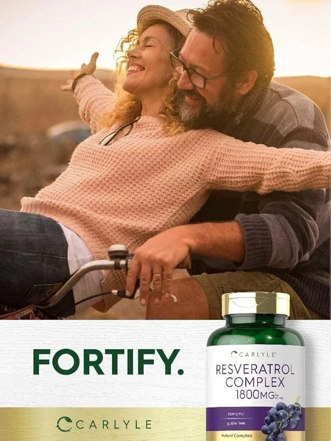 Carlyle Resveratrol Complex 180 Capsules | Trans Resveratrol & Grape Seed