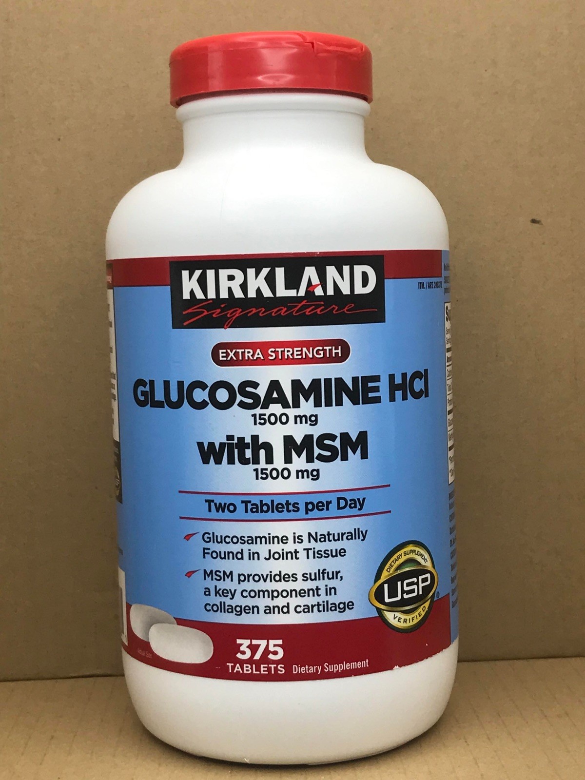 Kirkland Signature Glucosamine with MSM 375 Tablets