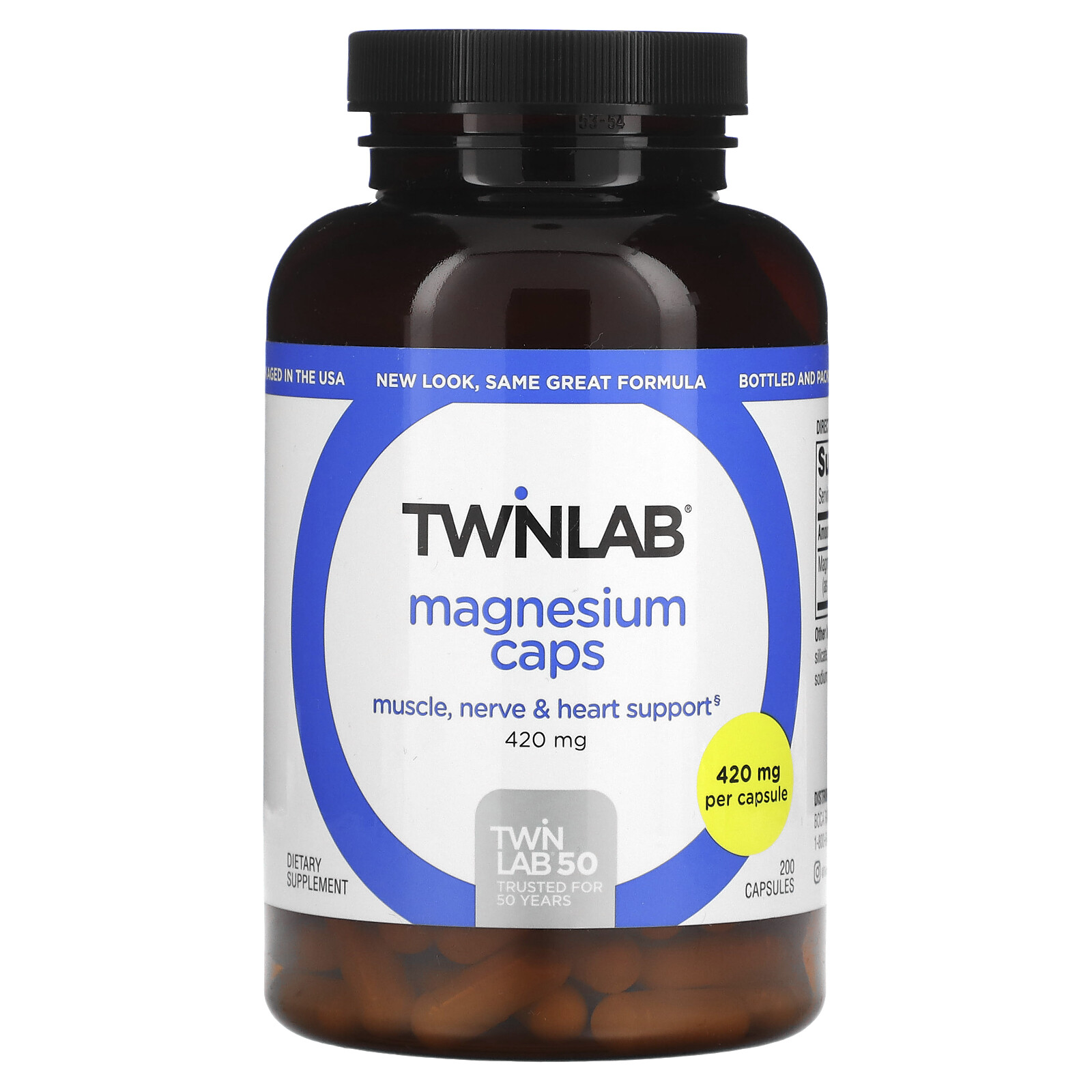 Magnesium Caps, 420 mg, 200 Capsules