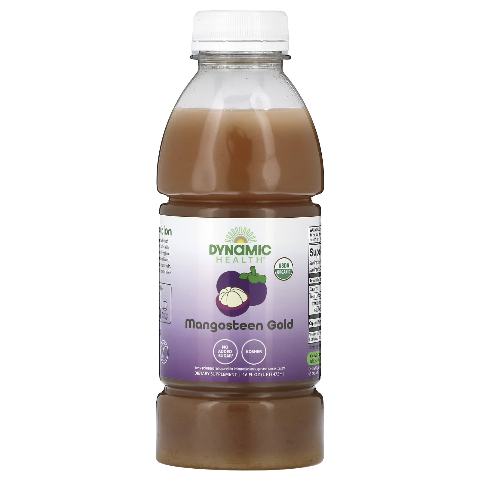 Dynamic Health Mangosteen Gold Certified Organic 100% Juice Supplement 32 fl oz