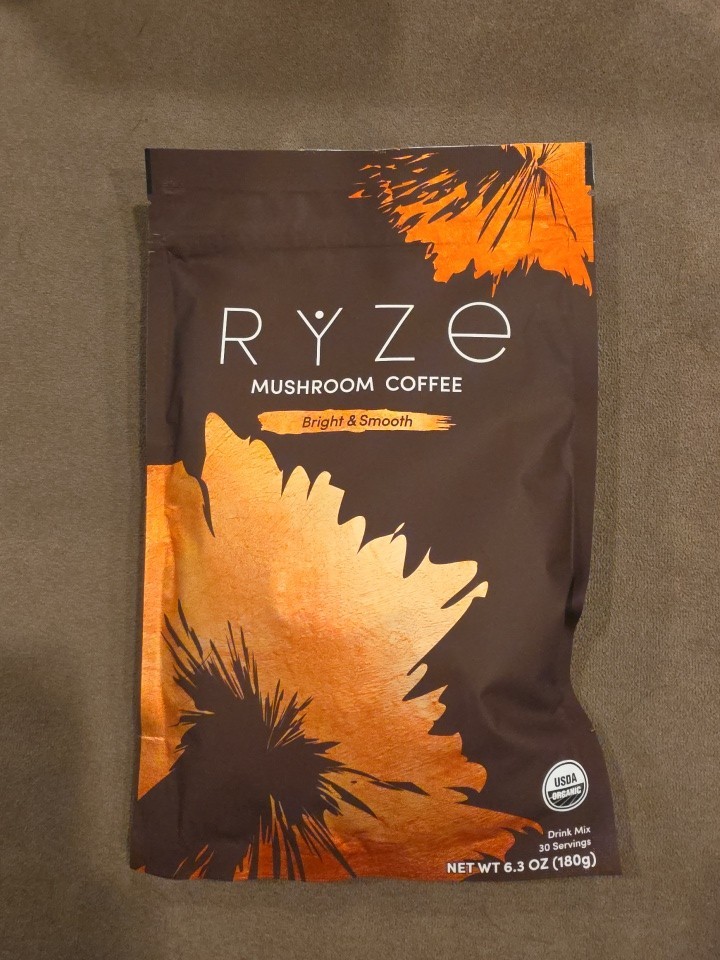 RYZE Mushroom Coffee USDA Organic Vegan Specialty Blend 6.3 oz 30 Servings