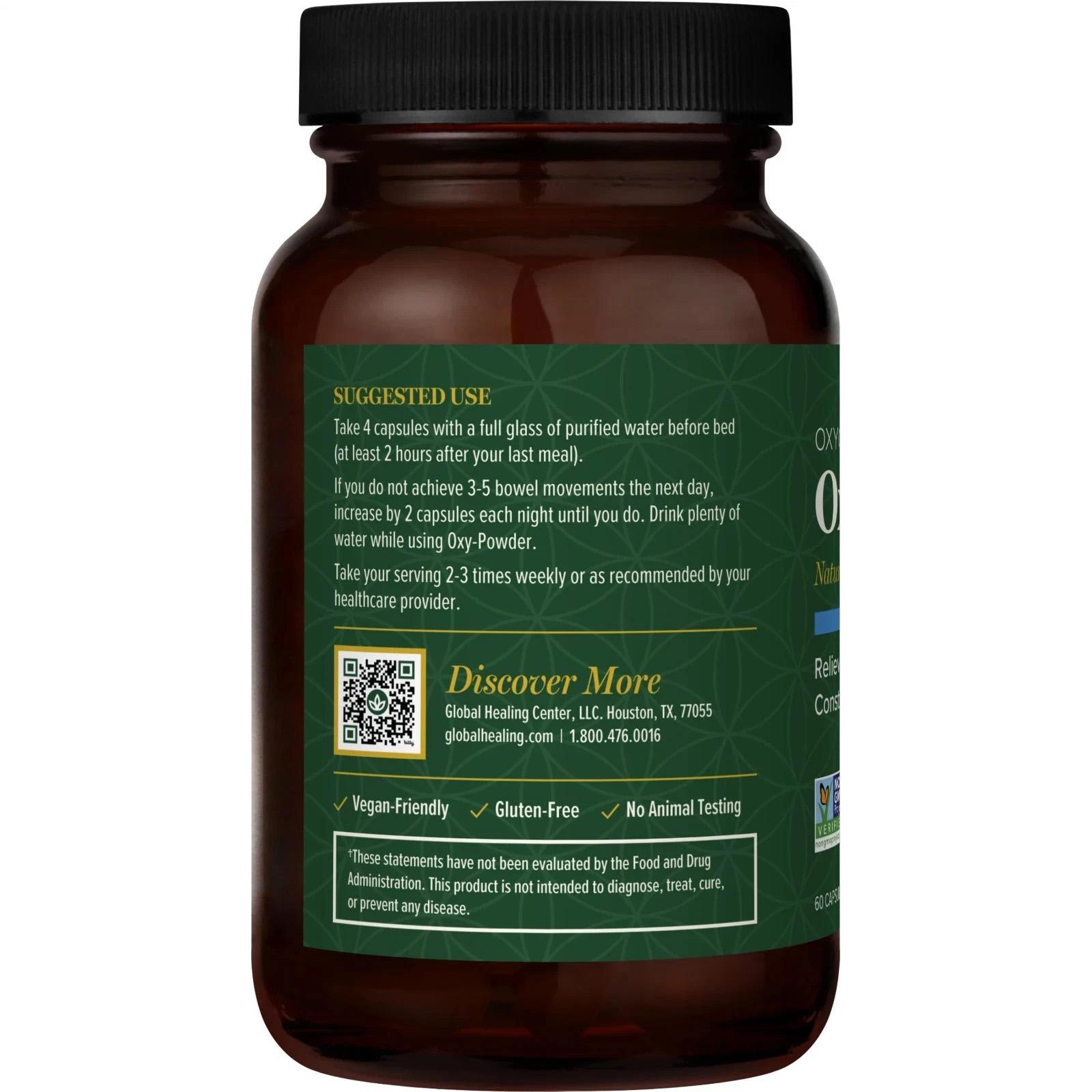 Oxy Powder Colon Cleanse & Natural Detox Pills For Constipation Relief – 120 Ct.