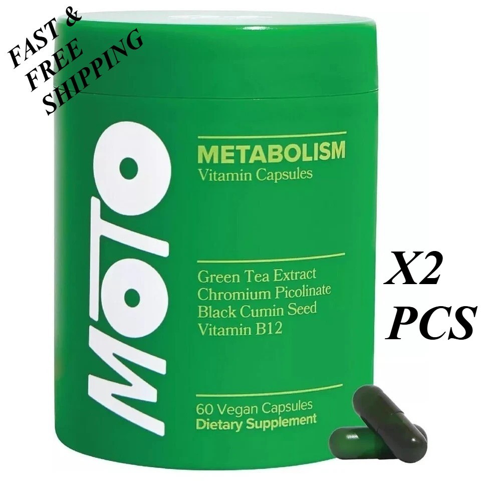 2 PACKS– O Positiv Moto Women’s Metabolism Support Energy&Curb Craving Vegan 60