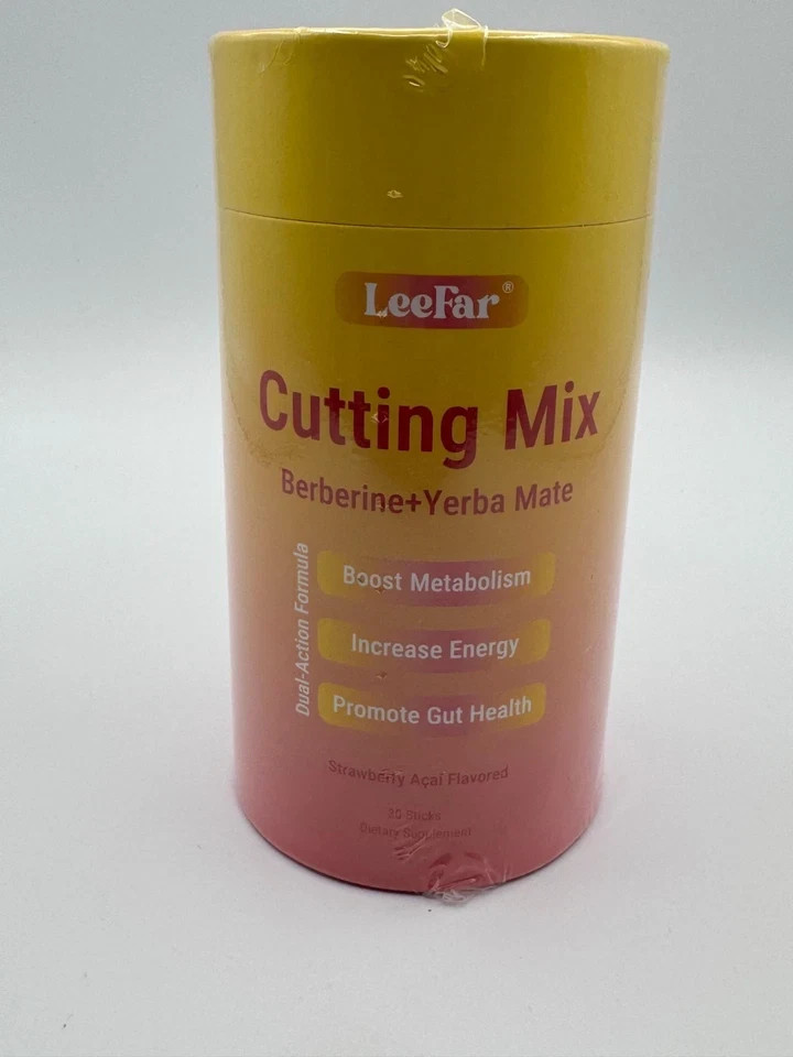 30 Stick Packs LeeFar Cutting Drink Mix – Berberine, Chromium,5-HTP, Yerba Mate