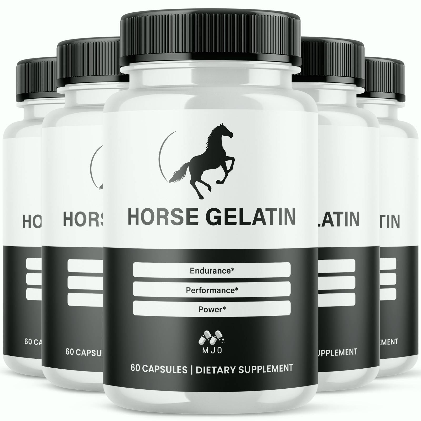 (5 Pack) Horse Gelatin Advanced Male Health Support HorseGelatin 300 Capsules