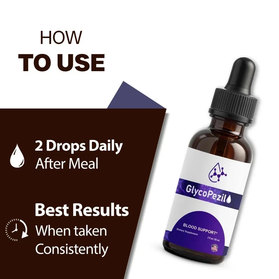 (3 Pack) Glycopezil Blood Support Drops Glyco Pezil Supplement 90 Servings