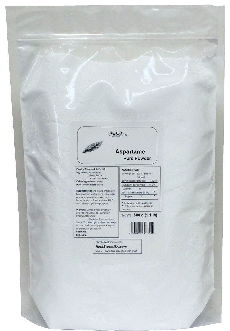 NuSci 100% pure Aspartame Powder 50g (1.76oz) Low Calorie Sweetener