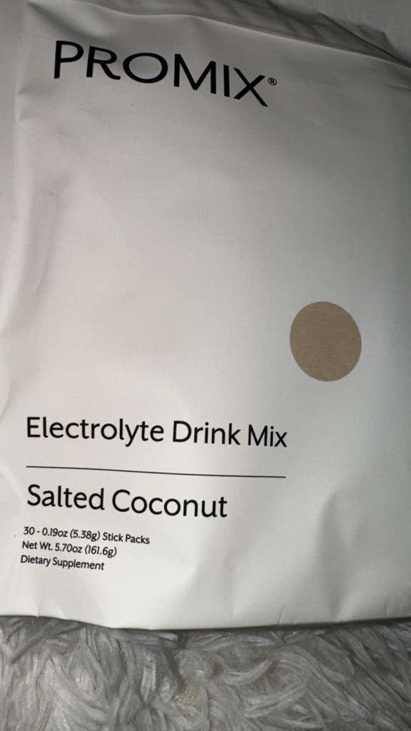 PROMIX Electrolyte Drink Mix Salted Coconut 30 Stick Packs Hydration