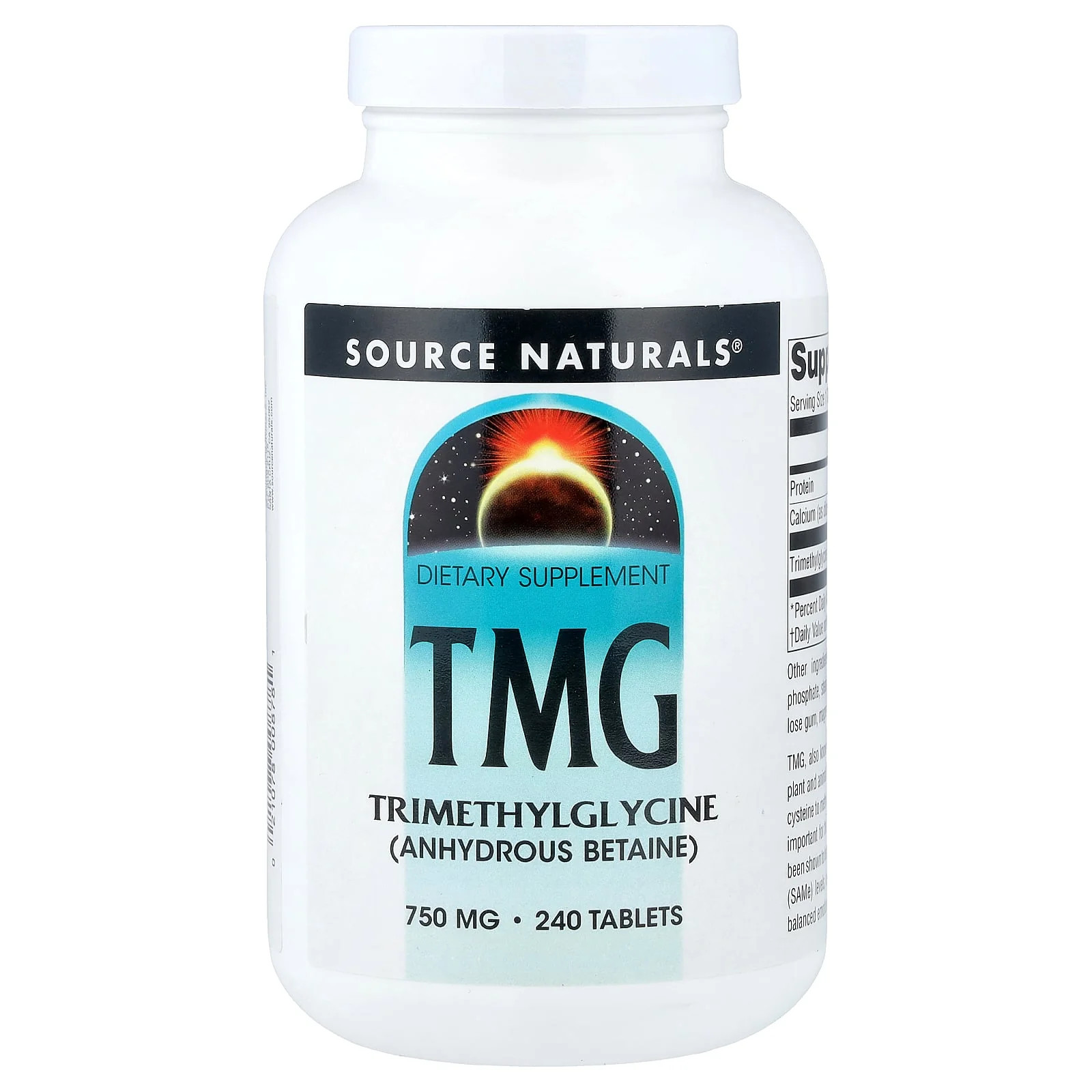 2 X Source Naturals, TMG, 750 mg, 240 Tablets