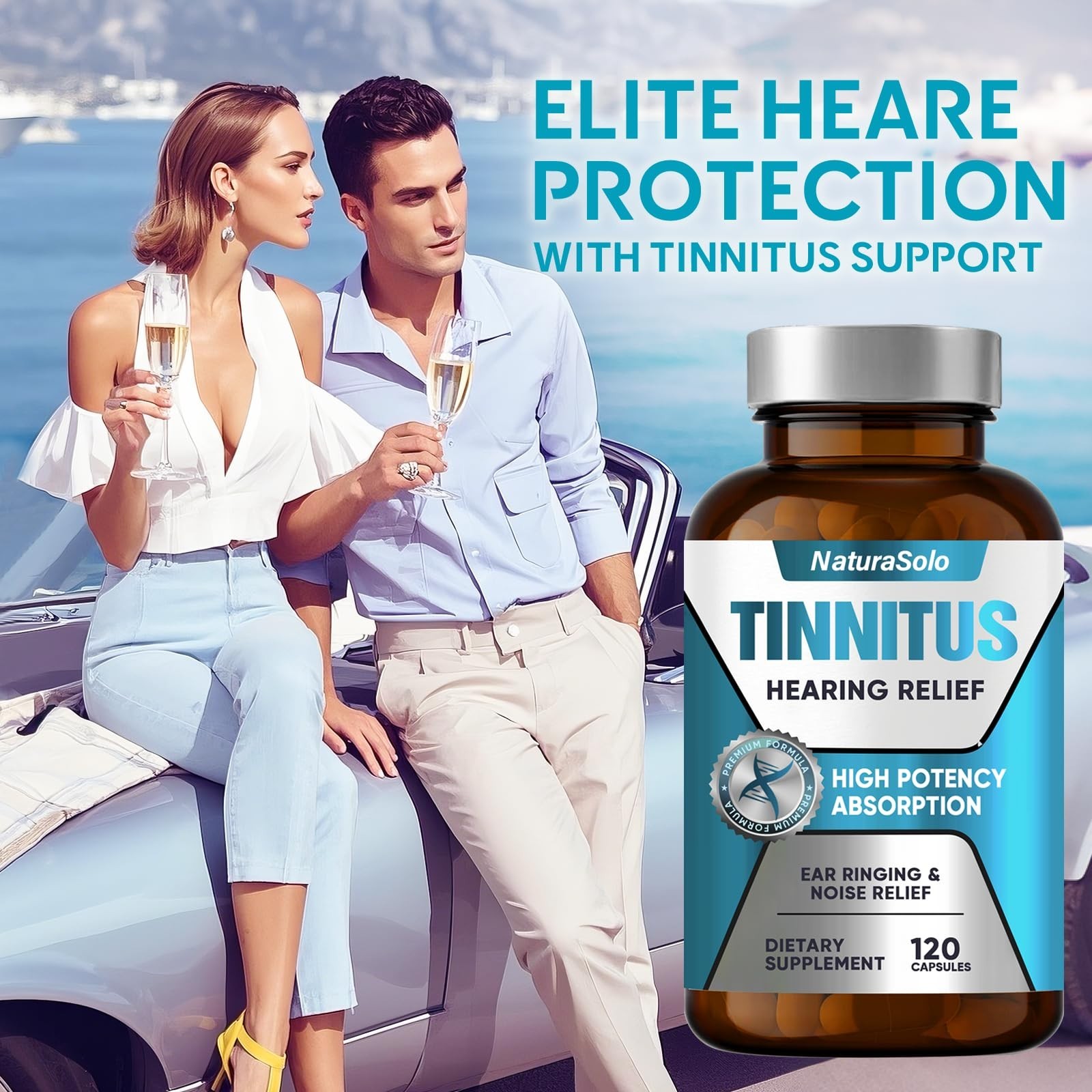 Natural Tinnitus Relief Capsules – Reduce Ringing Ears, Improve Sleep & Focus, 1
