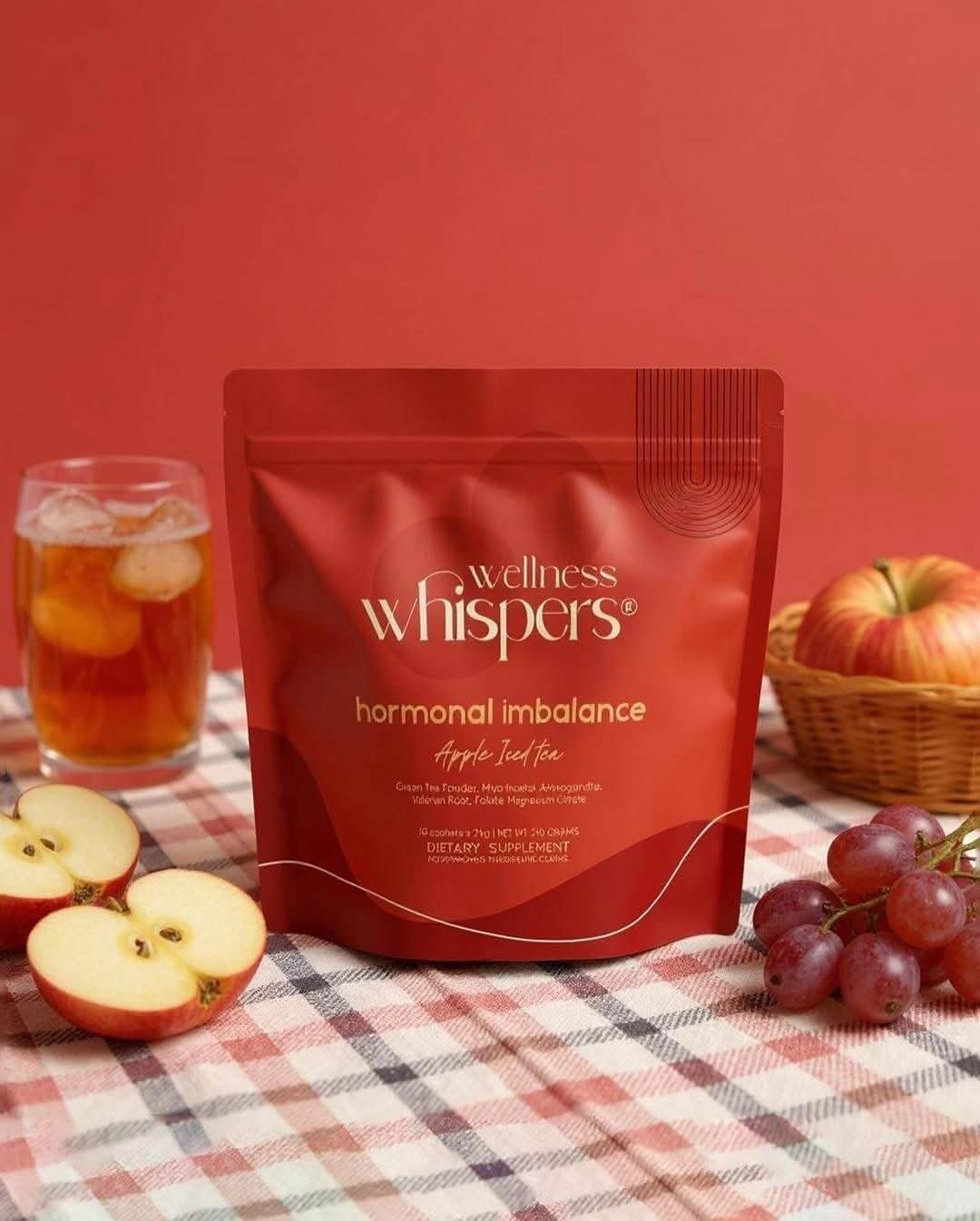 Wellness Whispers Apple Iced Tea Powdered Drink Mix – 21g x 10 Sachets