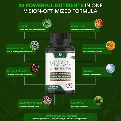 BioPeak Vision Enhance Pro Eye Supplement Lutein Zeaxanthin 120 Capsules