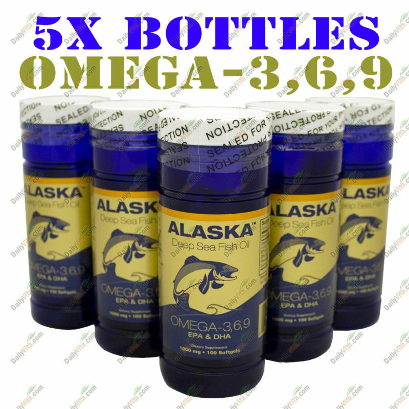 5 x NCB Omega 3-6-9 Flaxseed Oil 100 Softgels Heart Health