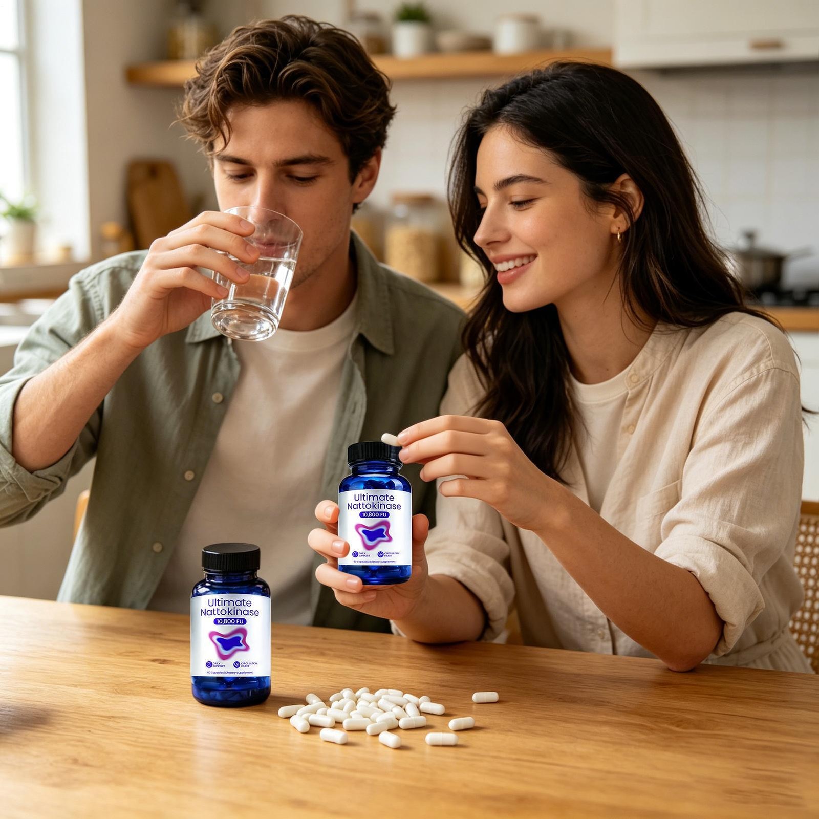 Ultimate Nattokinase Supplement features 10,800 FU of Nattokinase, Natural Suppo