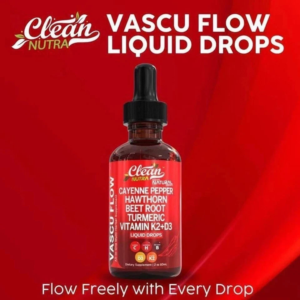 60ML Cayenne Pepper Hawthorn Beet Root Turmeric Vitamin K2+D3 Liquid Drop s