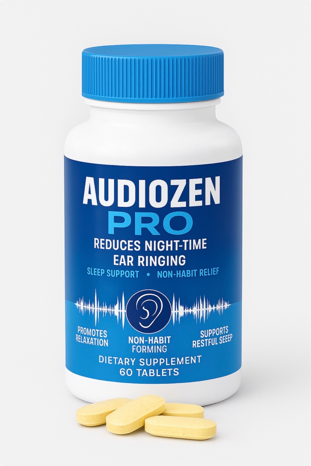 Audiozen Pro Night 60 Caps | Natural Tinnitus Relief Supplement Audio Calm 1 Bot