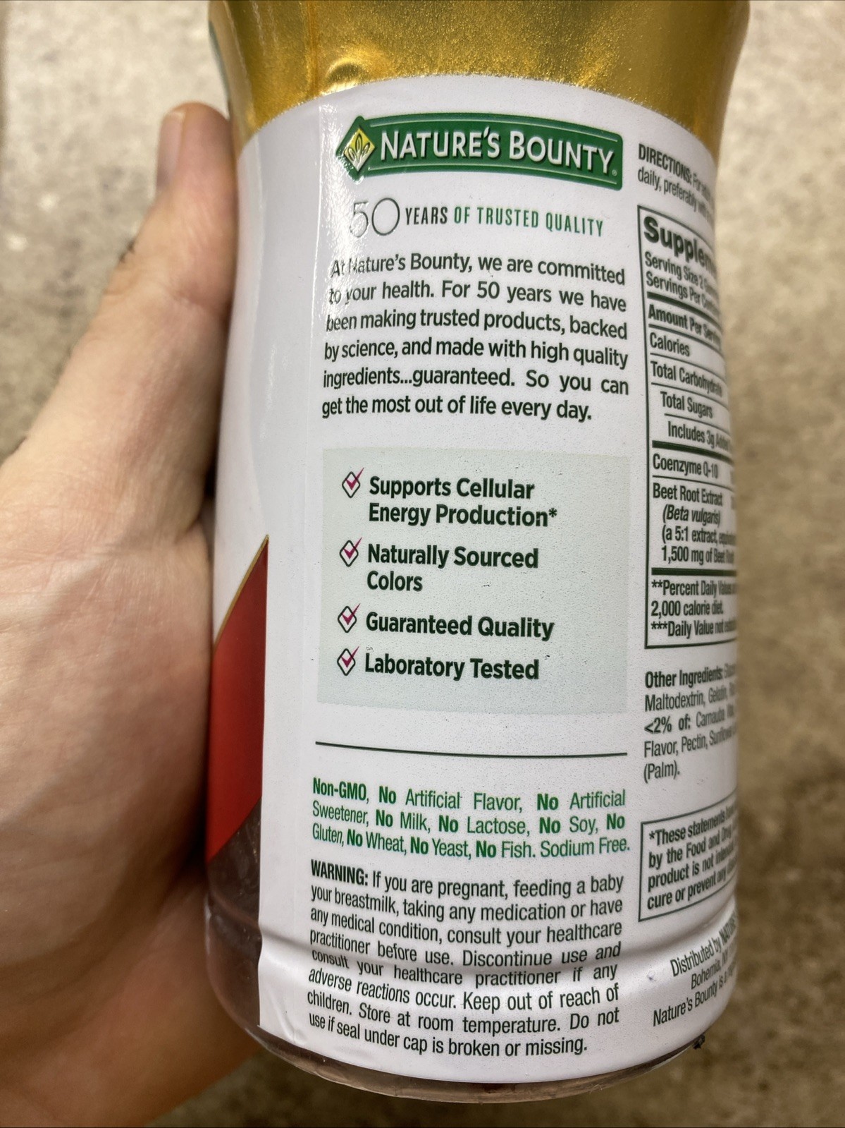 2 Nature’s Bounty Beets and CoQ-10 Gummies Heart Health Circulation 120 TOTAL