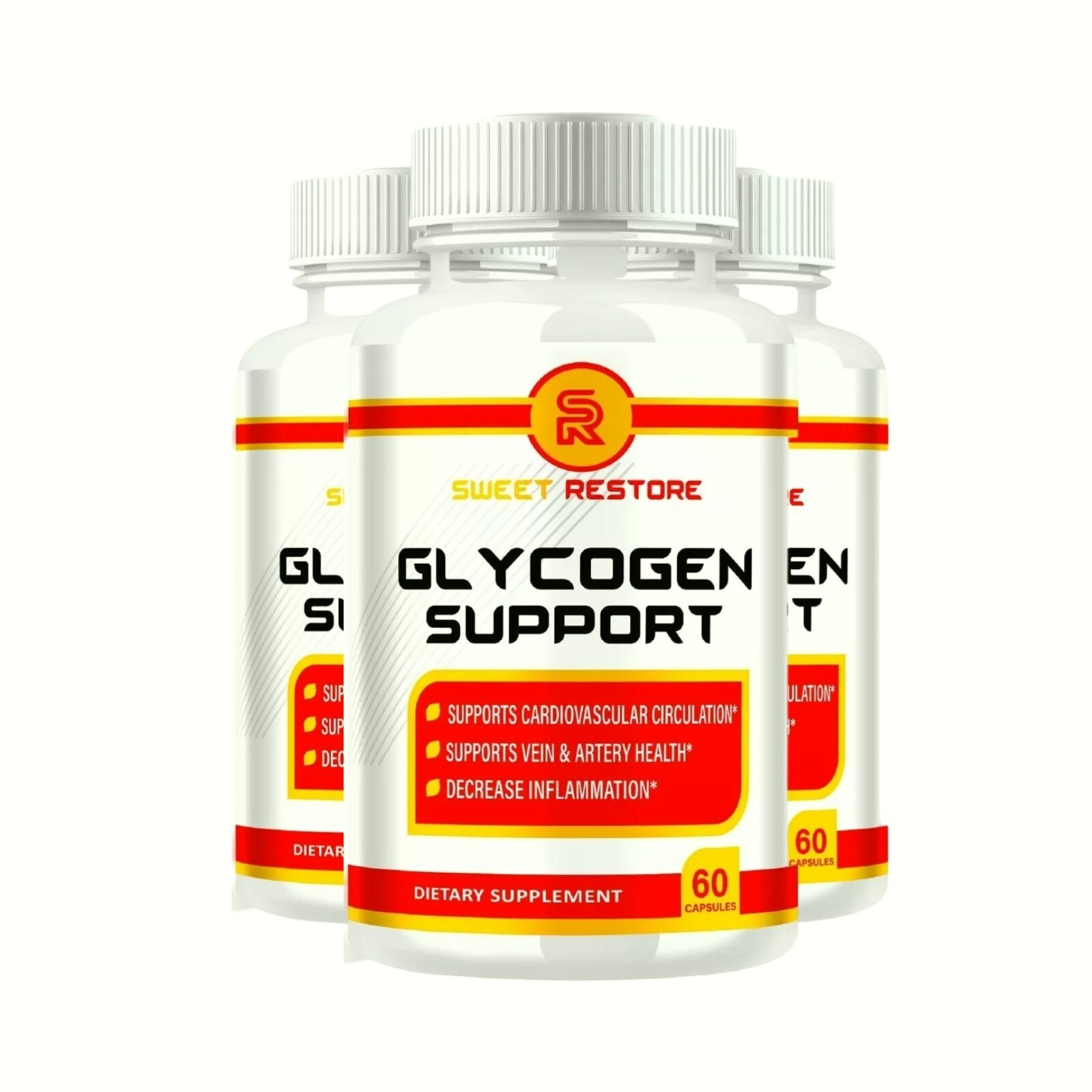 3-Pack Sweet Restore Glycogen Support to Regulate Blood Pressure – 180 Capsules