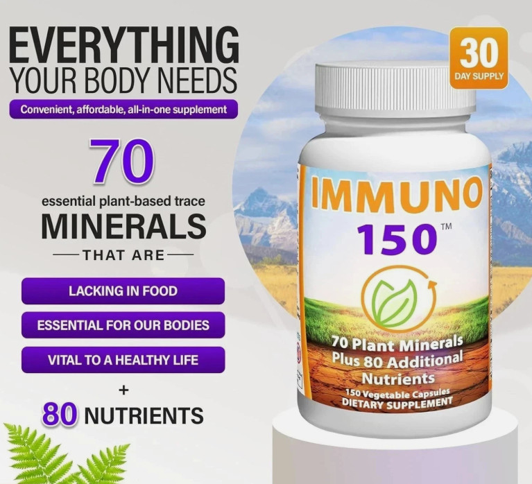 3 Pack Immuno 150, Immune Support Supplement, Packed with 70 Plant Minerals