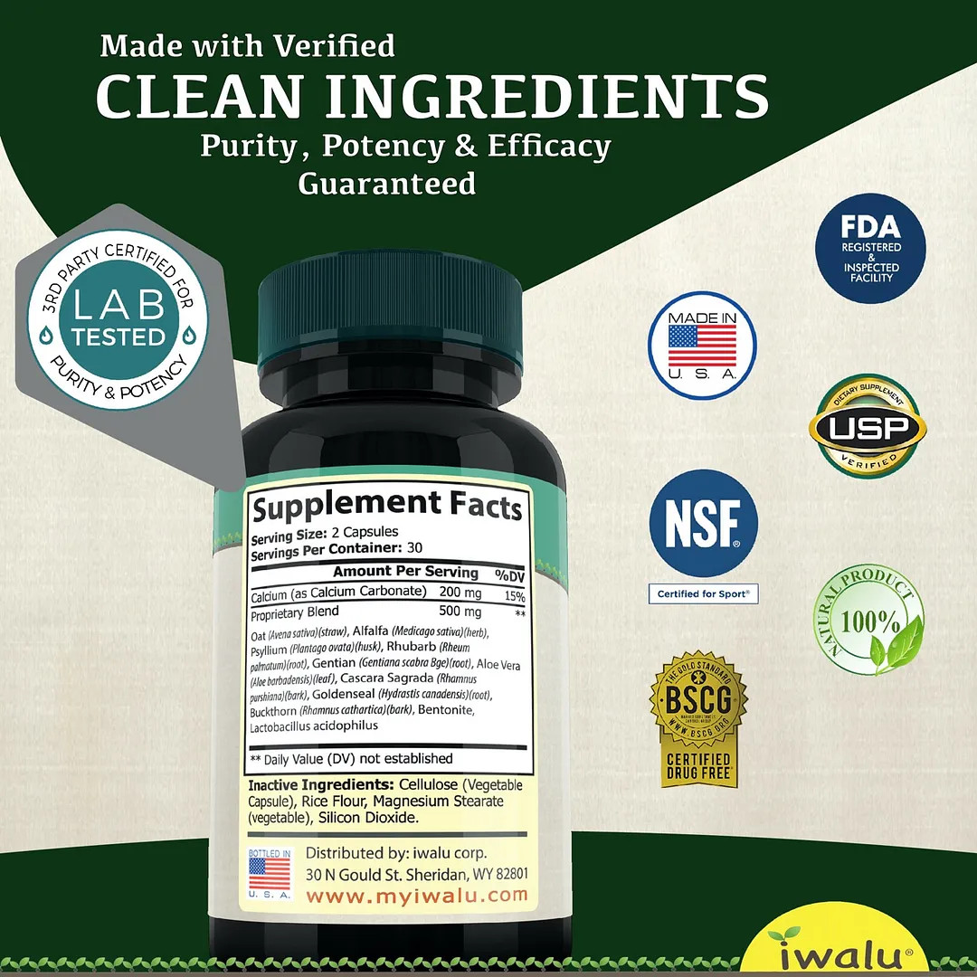 Colon Detox | Best Supplement Capsule Pill Men Women FREE SHIP