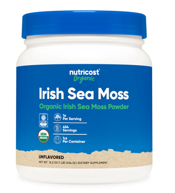 Nutricost Organic Irish Moss Powder 16.2 Oz NEW 454 serving