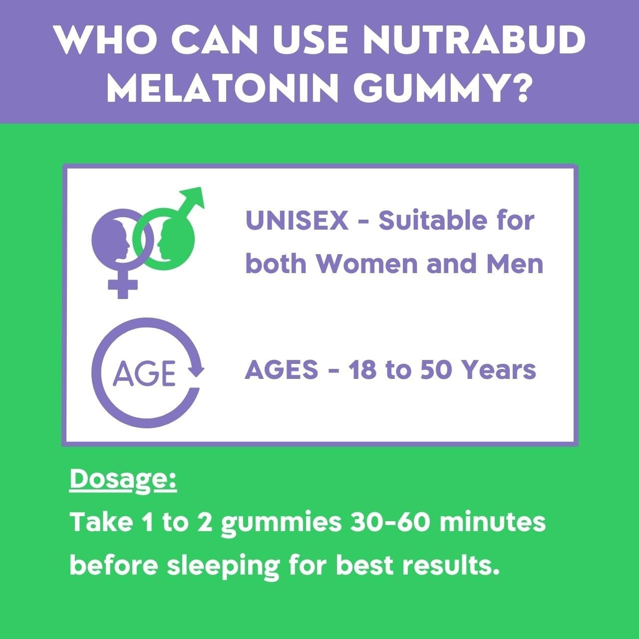Nutrabud Melatonin 3mg Sleep Gummies | Sugar Free | 60