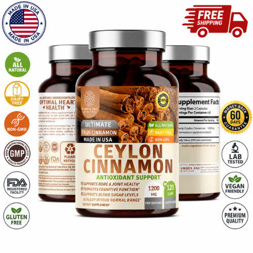 Canela de Ceilán 1200 mg | Apoyar niveles saludables de azúcar en sangre
