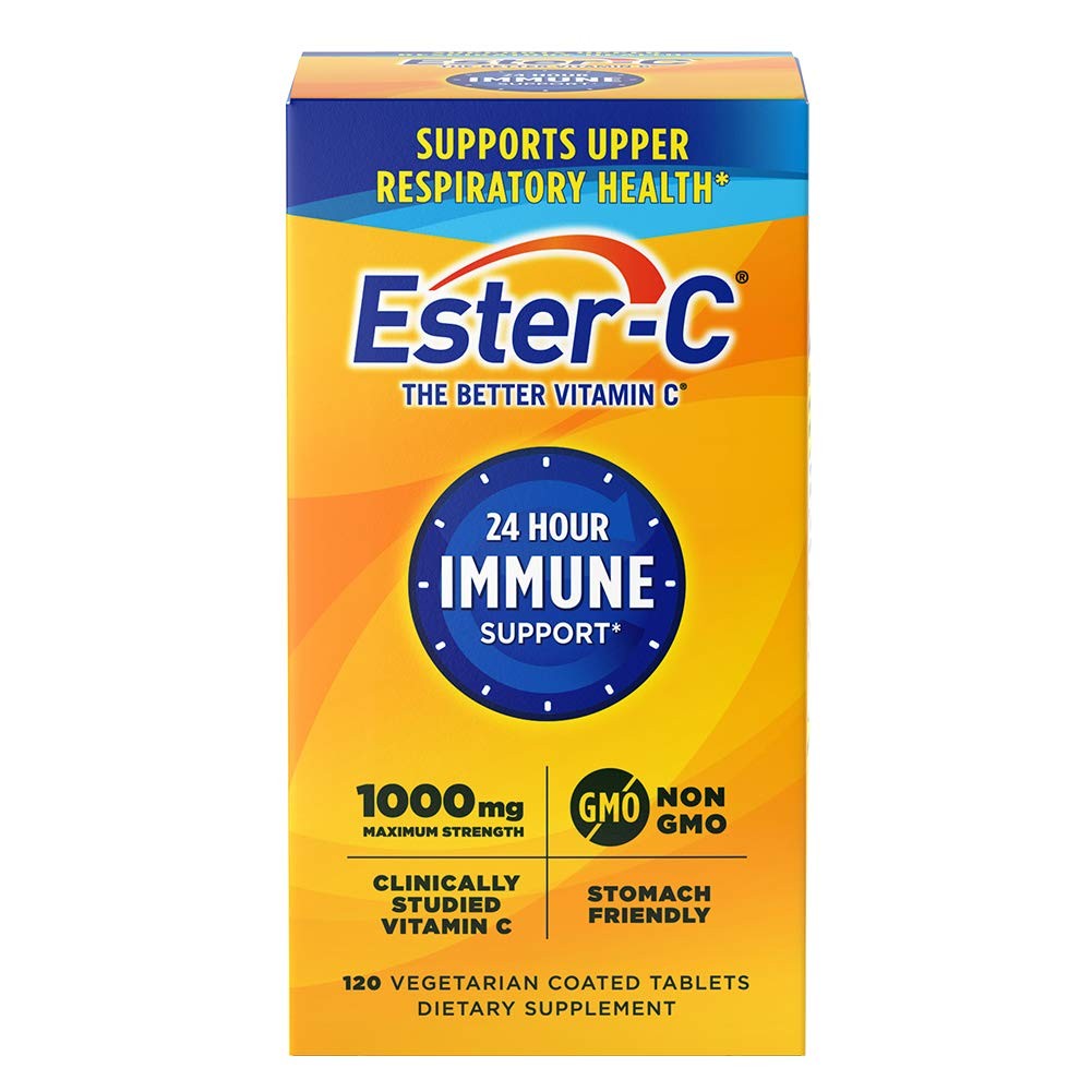 Ester-C Vitamin C 1000 mg Coated Tablets, Immune System 120 Count (Pack of 1)