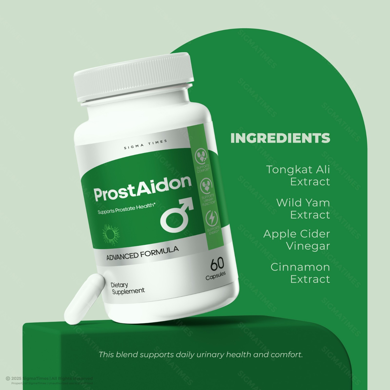 ProstAidon Capsules, Advanced Prostate Health Support for Men 60ct