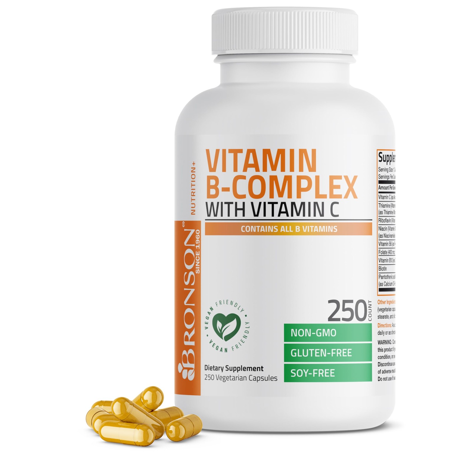 Bronson Vitamin B Complex with Vitamin C – Immune Health, Energy Support