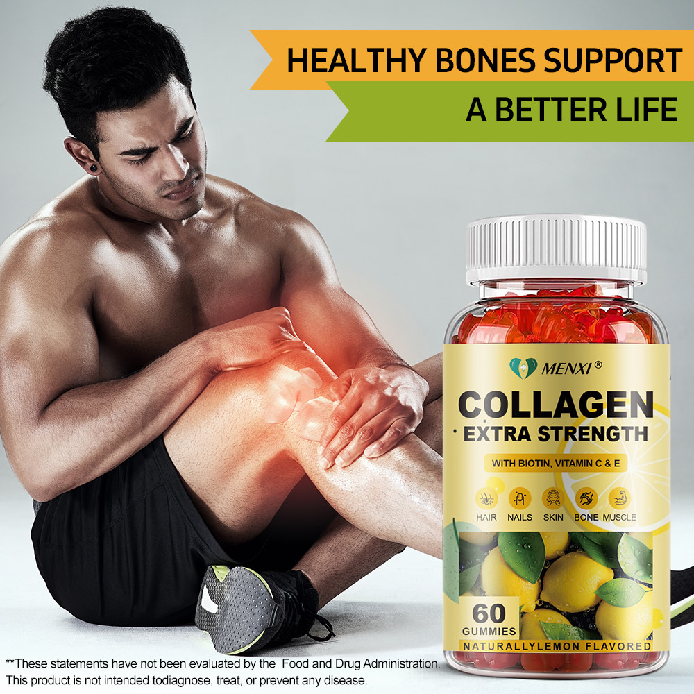 Premium Hydrolyzed Collagen Gummies with Vitamin C, Zinc & Biotin -60 Gummies