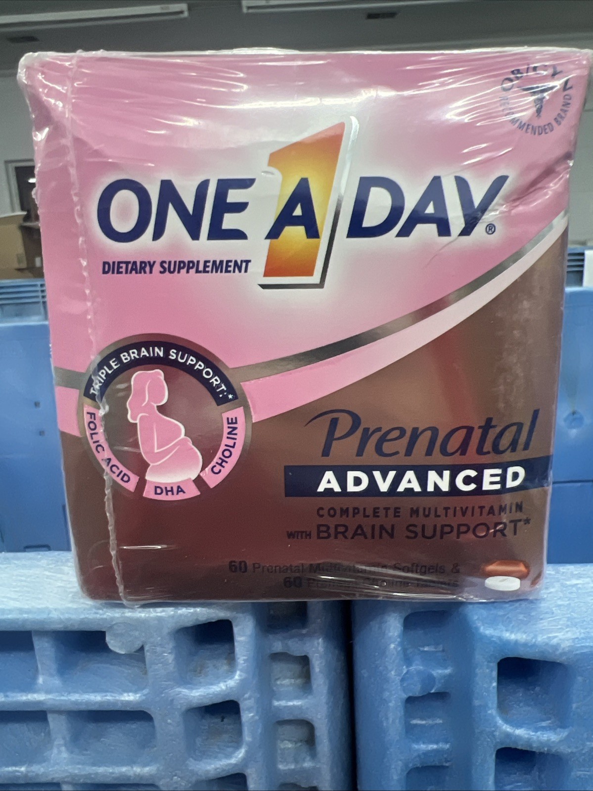 One A Day Prenatal Advanced 60 Prenatal Multivitamin & 60 Choline X3 EXP 11/26