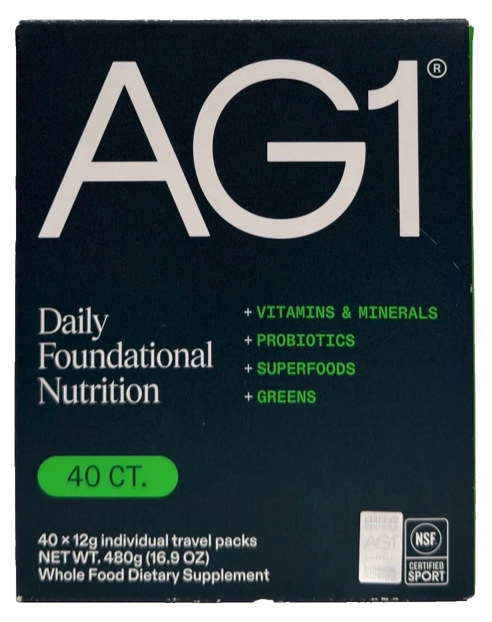 AG1 Athletic Greens Daily Foundational Nutrition 40ct Packets ** READ **