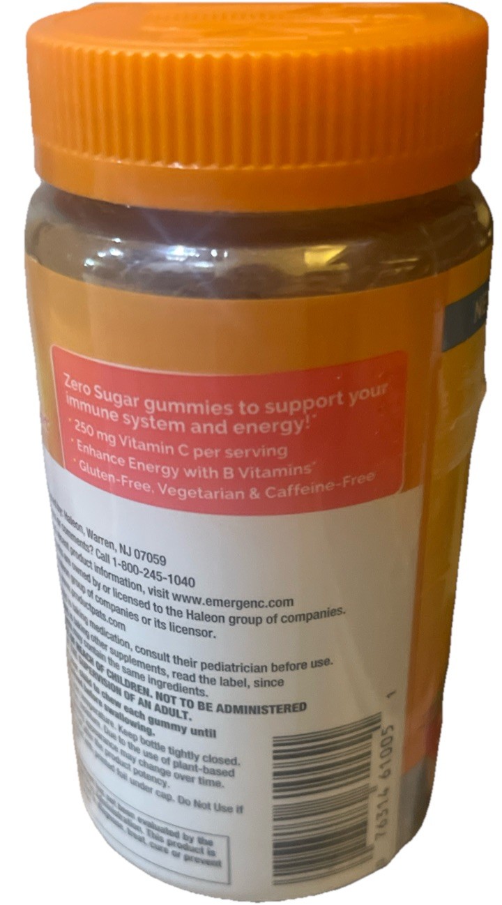 New Emergen-C Zero Sugar Immune Support Kidz Gummies 36 Count , 250 Mg Vita. C