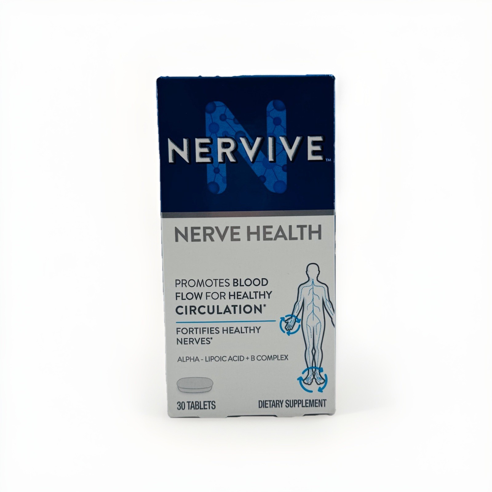 Nervive Nerve Health Dietary Supplement 30 Tablets Exp 03/2027 Box Damaged