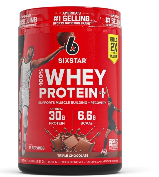 LOT of (2) Six Star Pro Nutrition 100% Whey Protein Powder Plus, 30G Protein