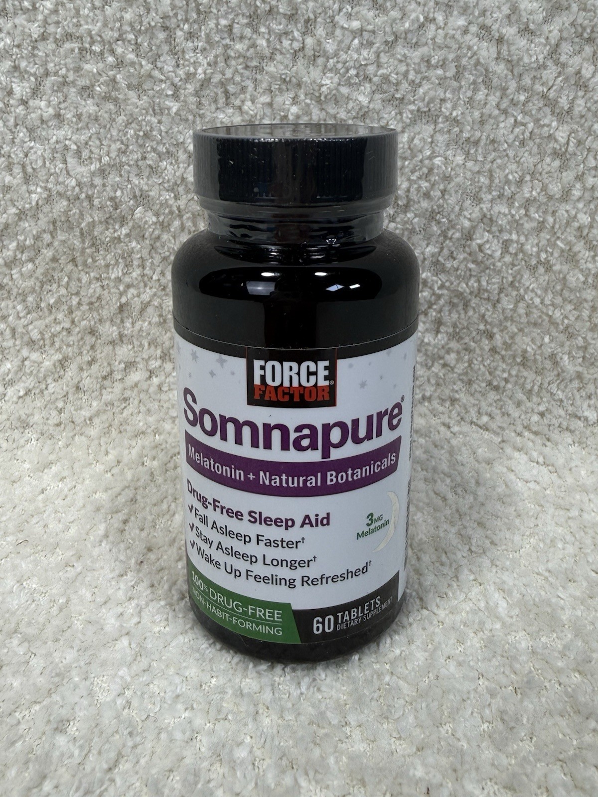 Force Factor Somnapure Drug-Free Sleep Aid 60 Count BB 08/2029