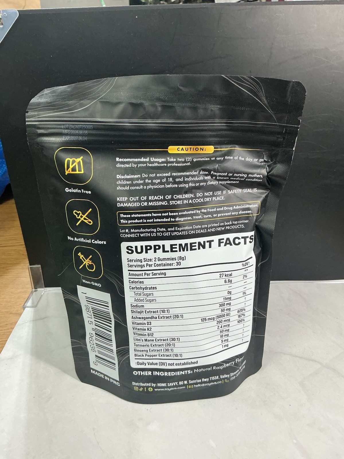 Zoyava ShilaStrength Shilajit 8-in-1 Supplement — Extra Strength GUMMIES