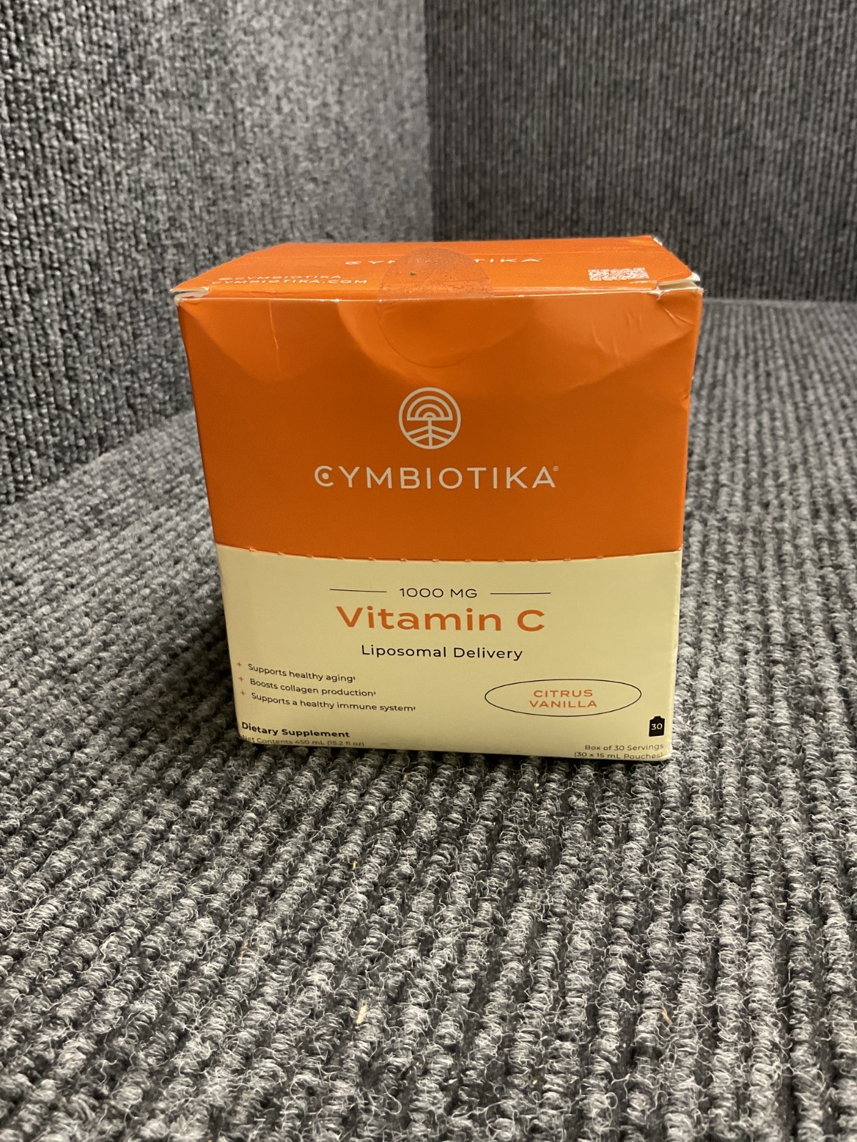 Cymbiotika, Vitamin C, Liposomal Delivery, Citrus Vanilla 30 Pouches, Ex 12/2026