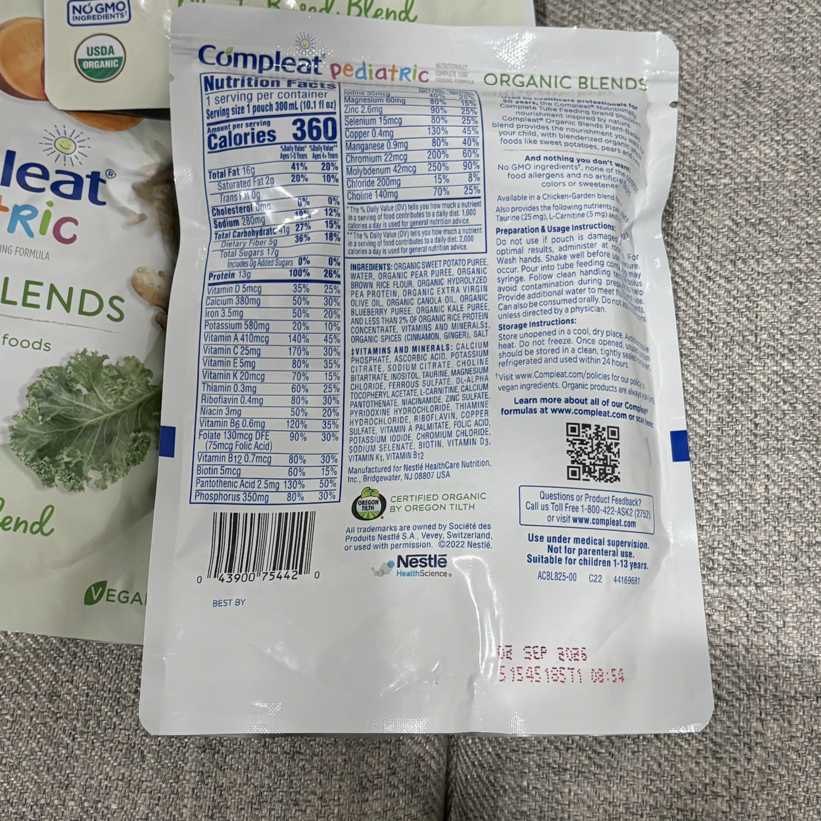 (20) Compleat Organic Blends Tube Feeding 10.1 oz Plant-Based Exp 9/26