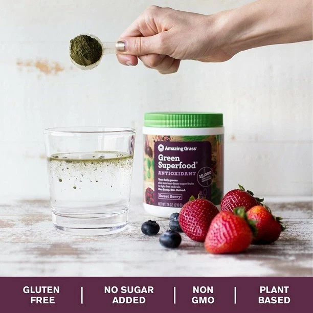 Amazing Grass Antioxidant Green Superfood Powder- Sweet Berry-30 Servings, FRESH