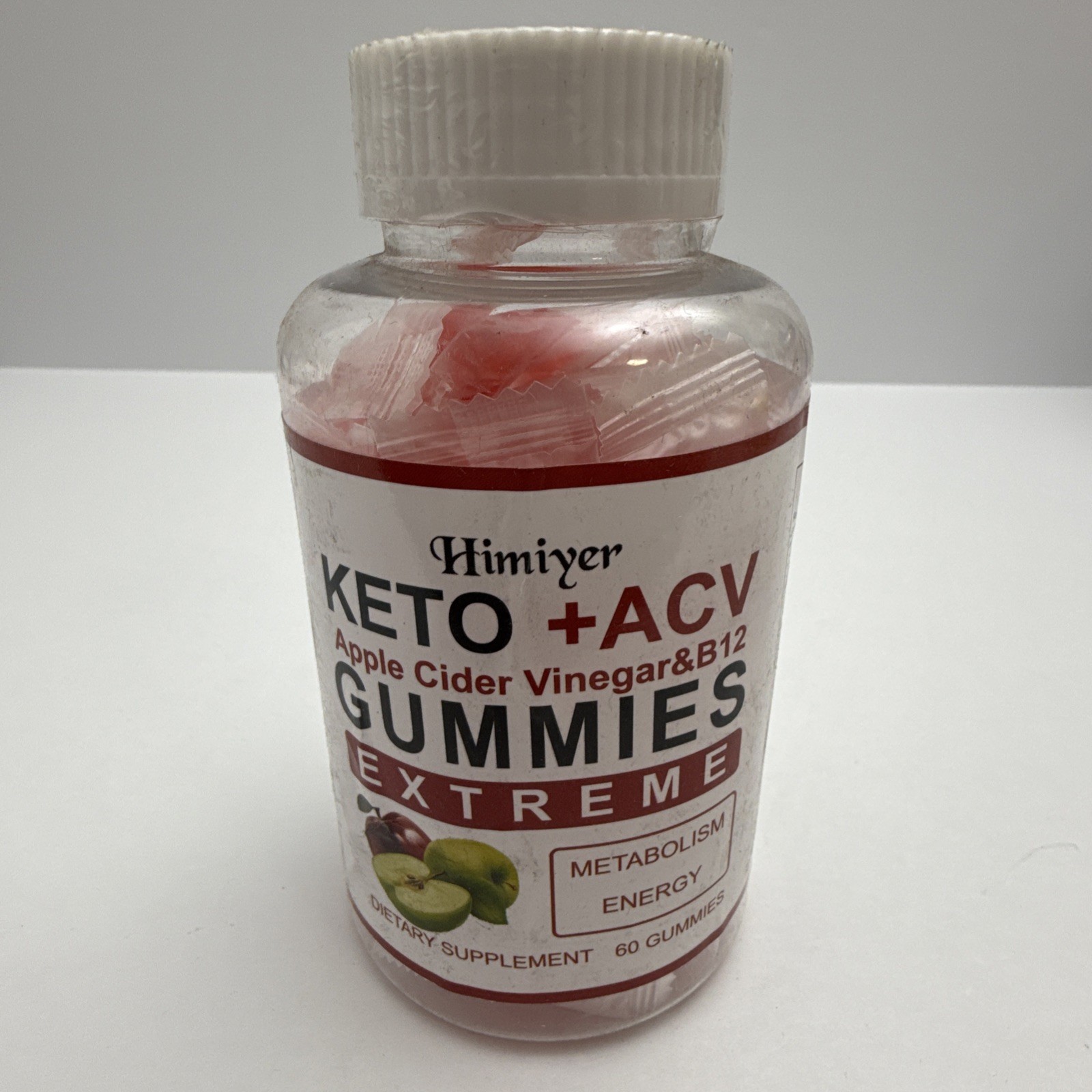 Himiyer Keto ACV Apple Cider Vinegar + B12 Gummies Weight Loss 60 Ct Exp 01/28