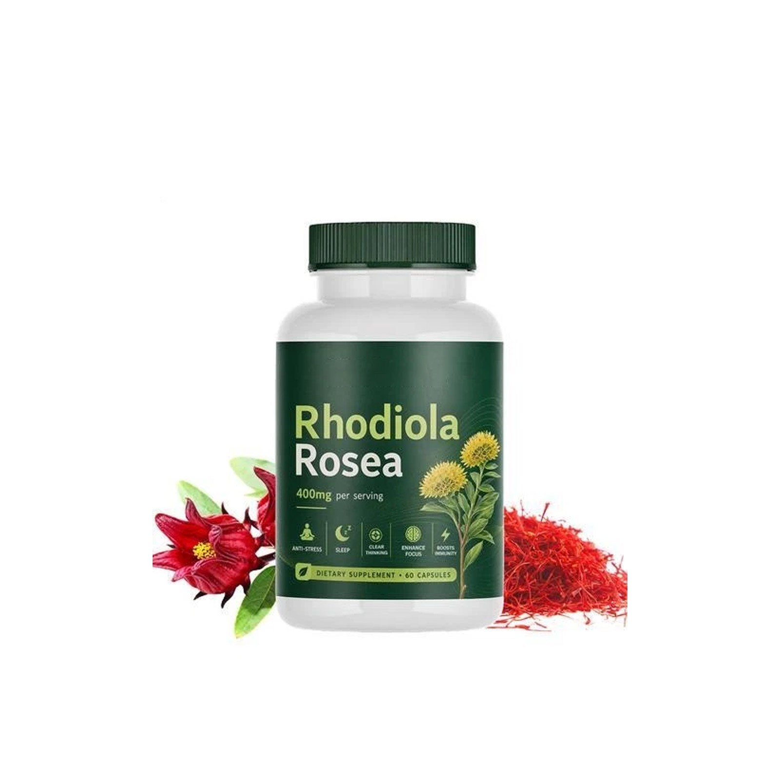 Soluma Rhodiola Rosea, 400mg Per Serving With Bioperine 60 Capsules 1 Set