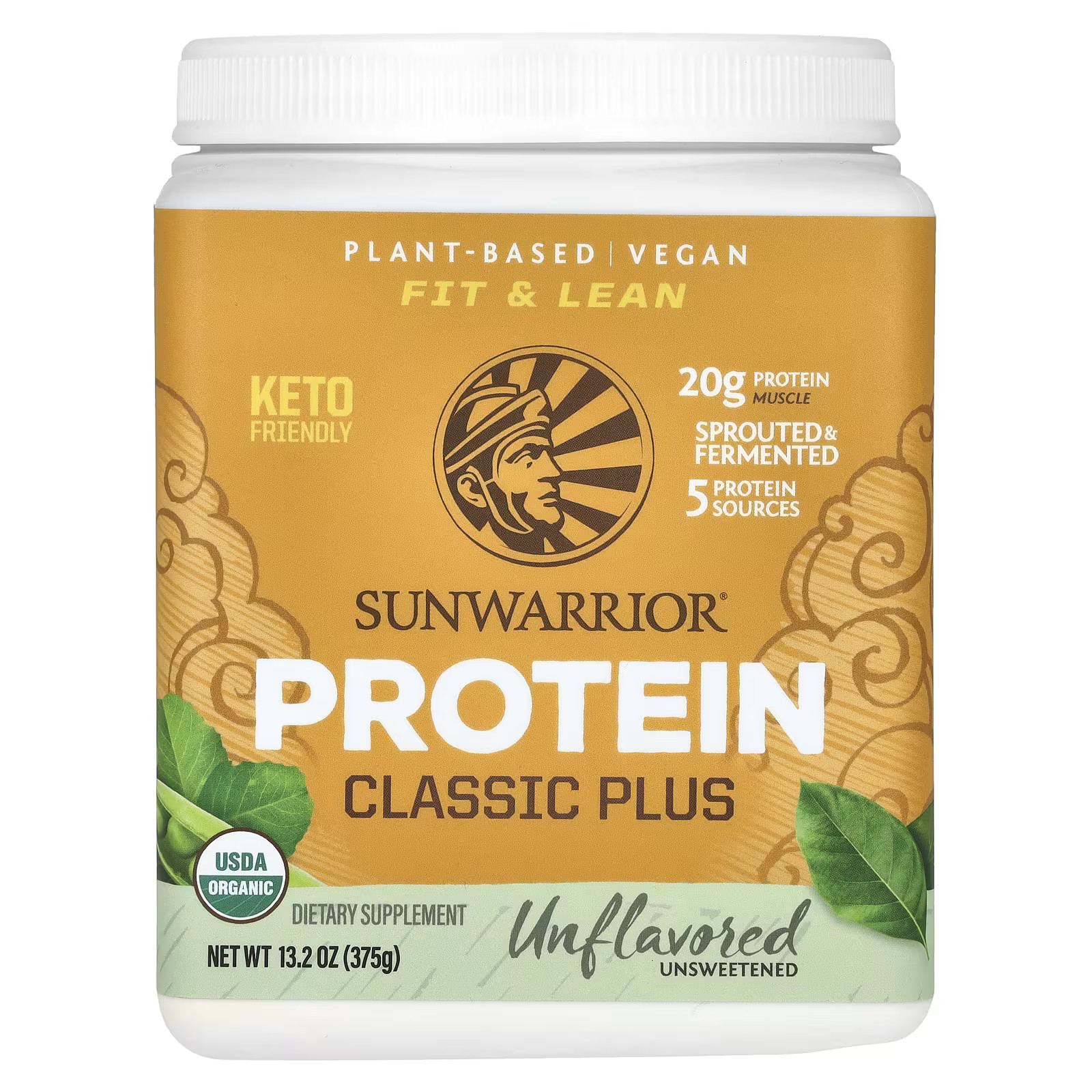 2 X Sunwarrior, Classic Plus Protein, Unflavored, 13.2 oz (375 g)