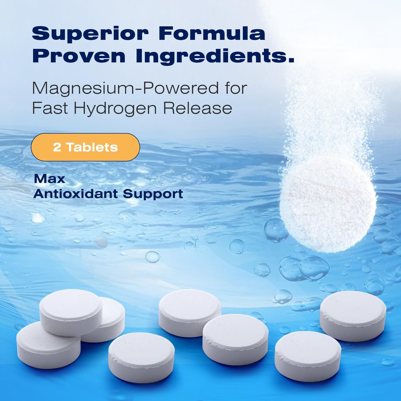 CHTENZY H2 Molecular Hydrogen Tablets for Drinking Water – 8ppm Hydrogen Tabl…