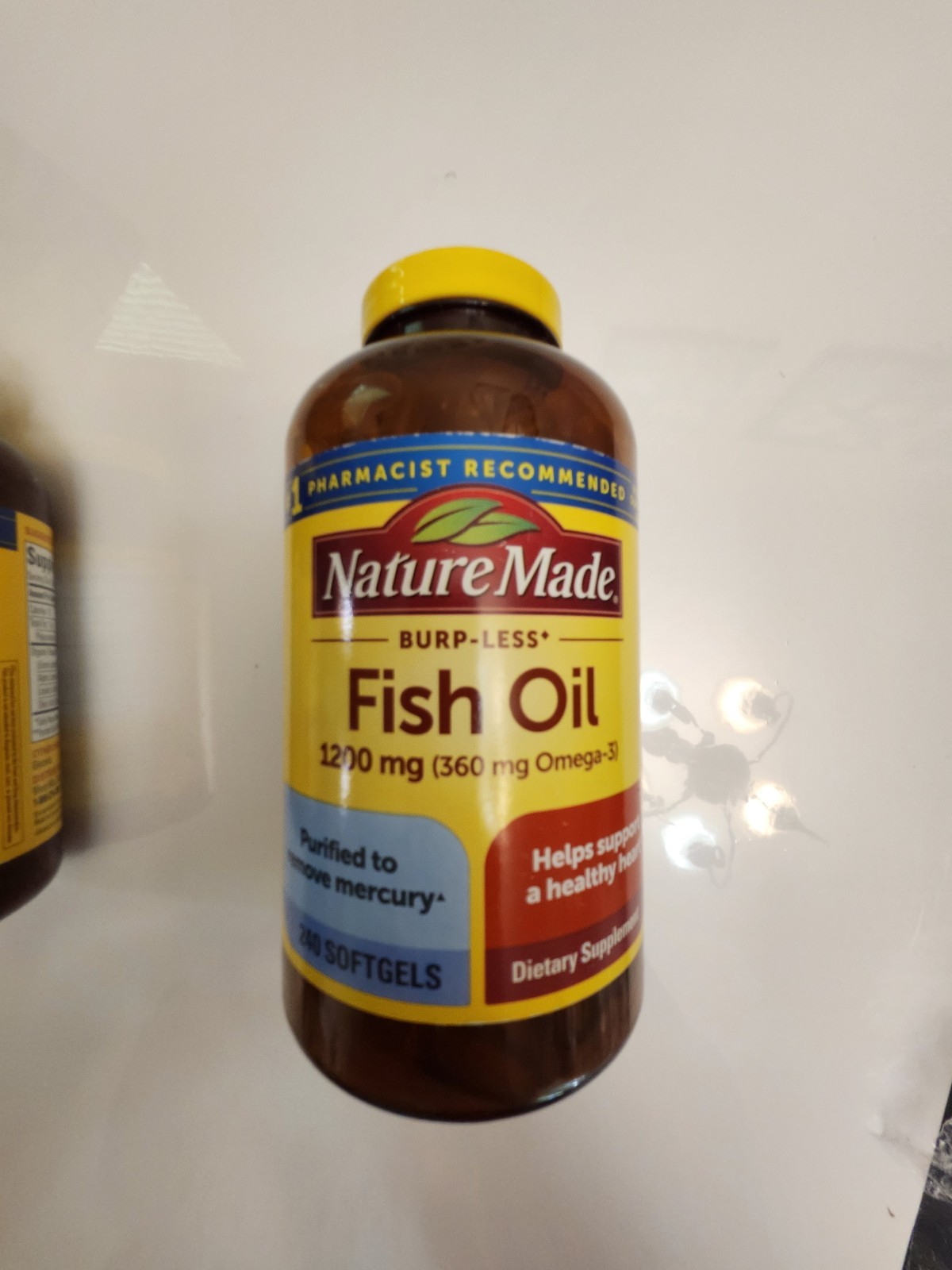 Nature Made FISH OIL 1,200 mg Burpless 240 Softgels Omega-3 Exp 02/2029 SEALED