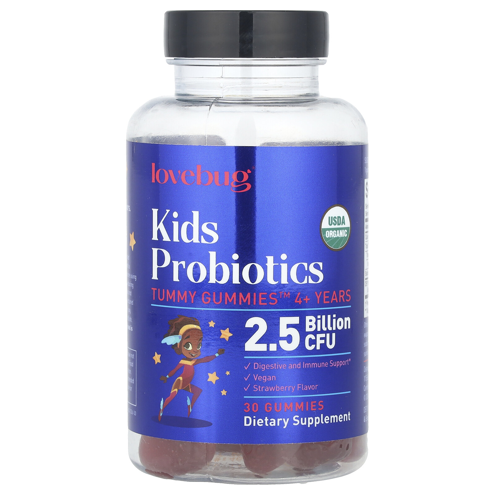 Kids Probiotics, Tummy Gummies™, 4+ Years, Strawberry, 2.5 Billion CFU, 30