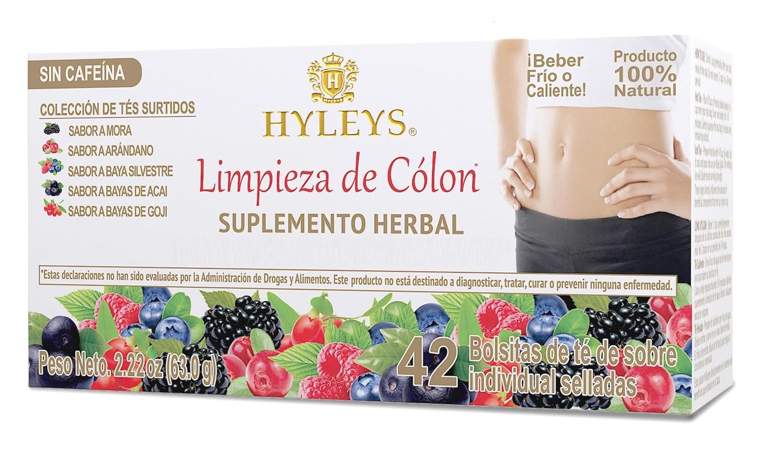 Hyleys Colon Cleanse Tea Assorted Flavors – 42 Bags 42 Count (Pack of 1)
