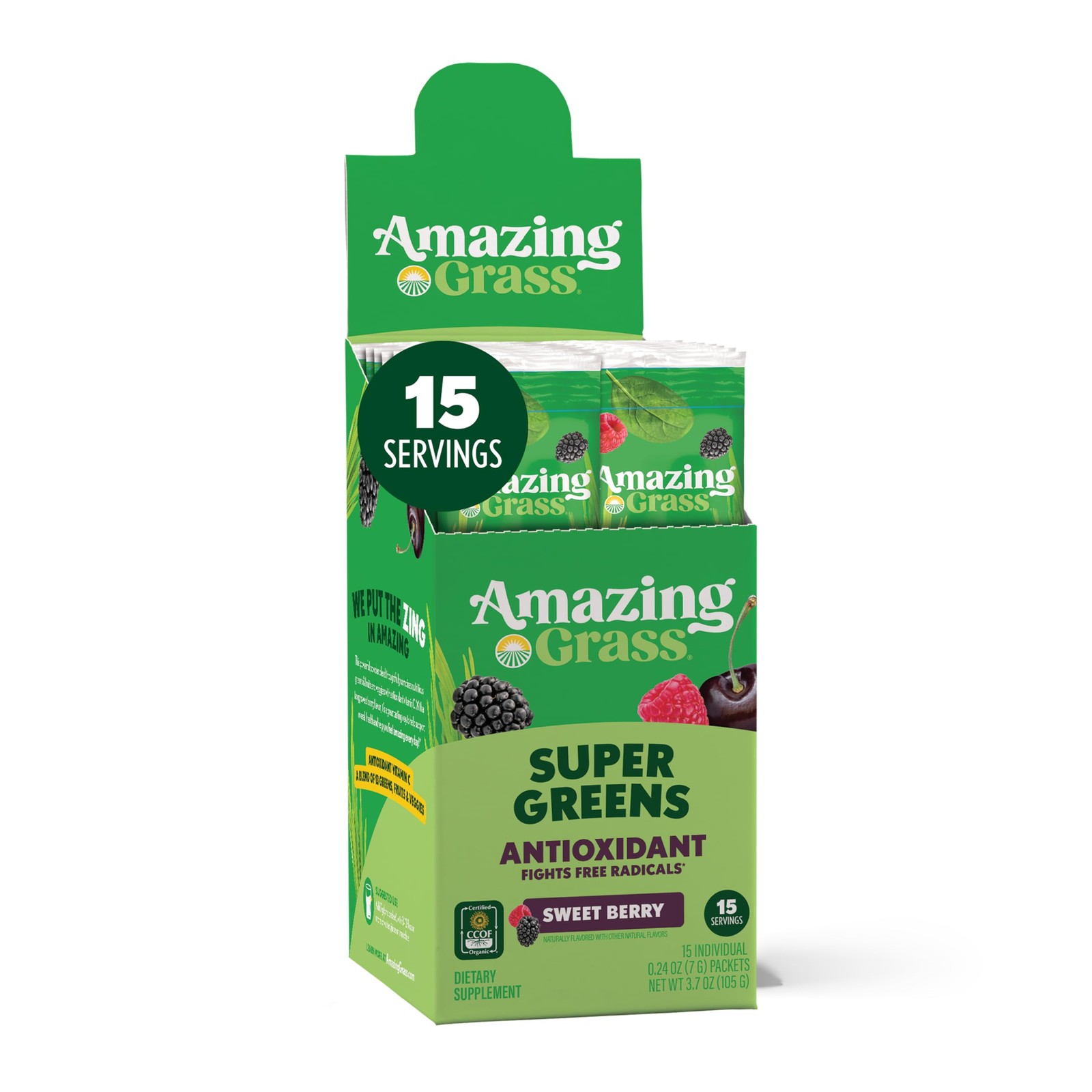 Amazing Grass Greens Blend Antioxidant: Super Greens Powder with Spirulina, Beet
