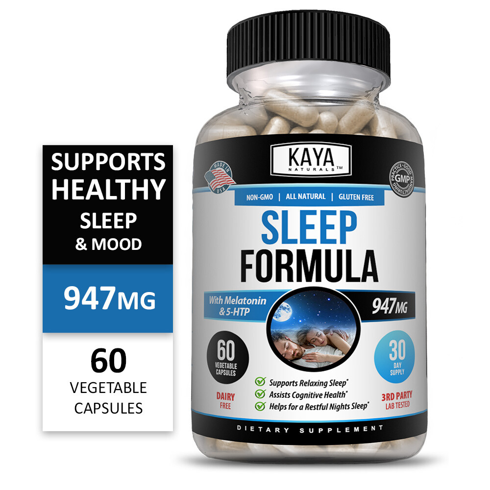 Deep Sleep Formula 60ct, Fall Asleep & Stay Asleep, Melatonin Sleeping Aid